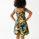 The Summer Sleeve Ballet Dress in Midnight Botany