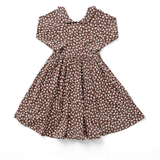 The Long Sleeve Peter Pan Dress in Autumn Ditsy