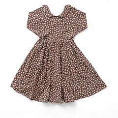 The Long Sleeve Peter Pan Dress in Autumn Ditsy