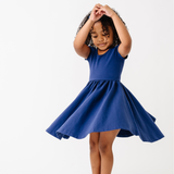 The Summer Sleeve Ballet Dress in Blueberry