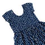 The Summer Sleeve Ballet Dress in Navy Dot