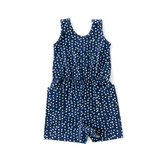 The Tank Shortie Jumpsuit in Navy Dot