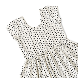 The Summer Sleeve Ballet Dress in Ivory Dot