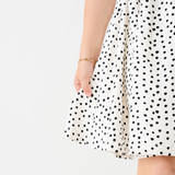 The Summer Sleeve Ballet Dress in Ivory Dot