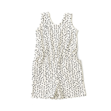 The Tank Shortie Jumpsuit in Ivory Dot