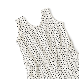 The Tank Shortie Jumpsuit in Ivory Dot