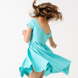 The Summer Sleeve Ballet Dress in Teal