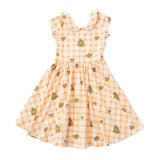 The Peter Pan Ballet Dress in Apricot Check