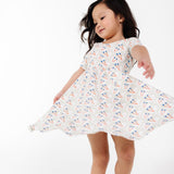 The Short Sleeve Ballet Dress in Lovely Lily