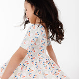 The Short Sleeve Ballet Dress in Lovely Lily