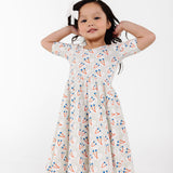 The Short Sleeve Ballet Dress in Lovely Lily