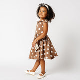 The Peter Pan Ballet Dress in Hazelnut Dot