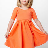 The Short Sleeve Ballet Dress in Persimmon