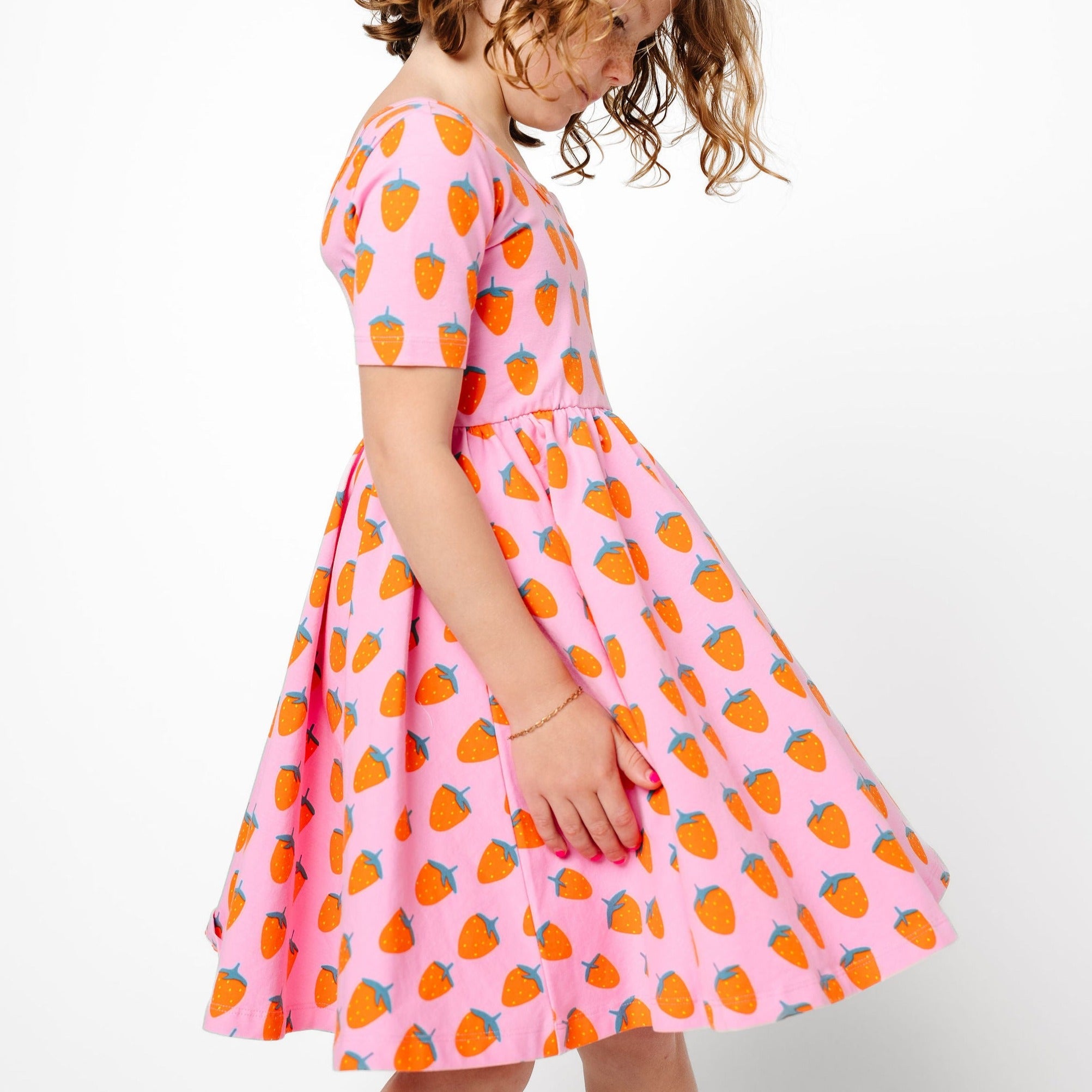 Alice Ames The Short Sleeve Ballet Dress in Strawberries 8