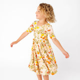 The Short Sleeve Ballet Dress in Botany