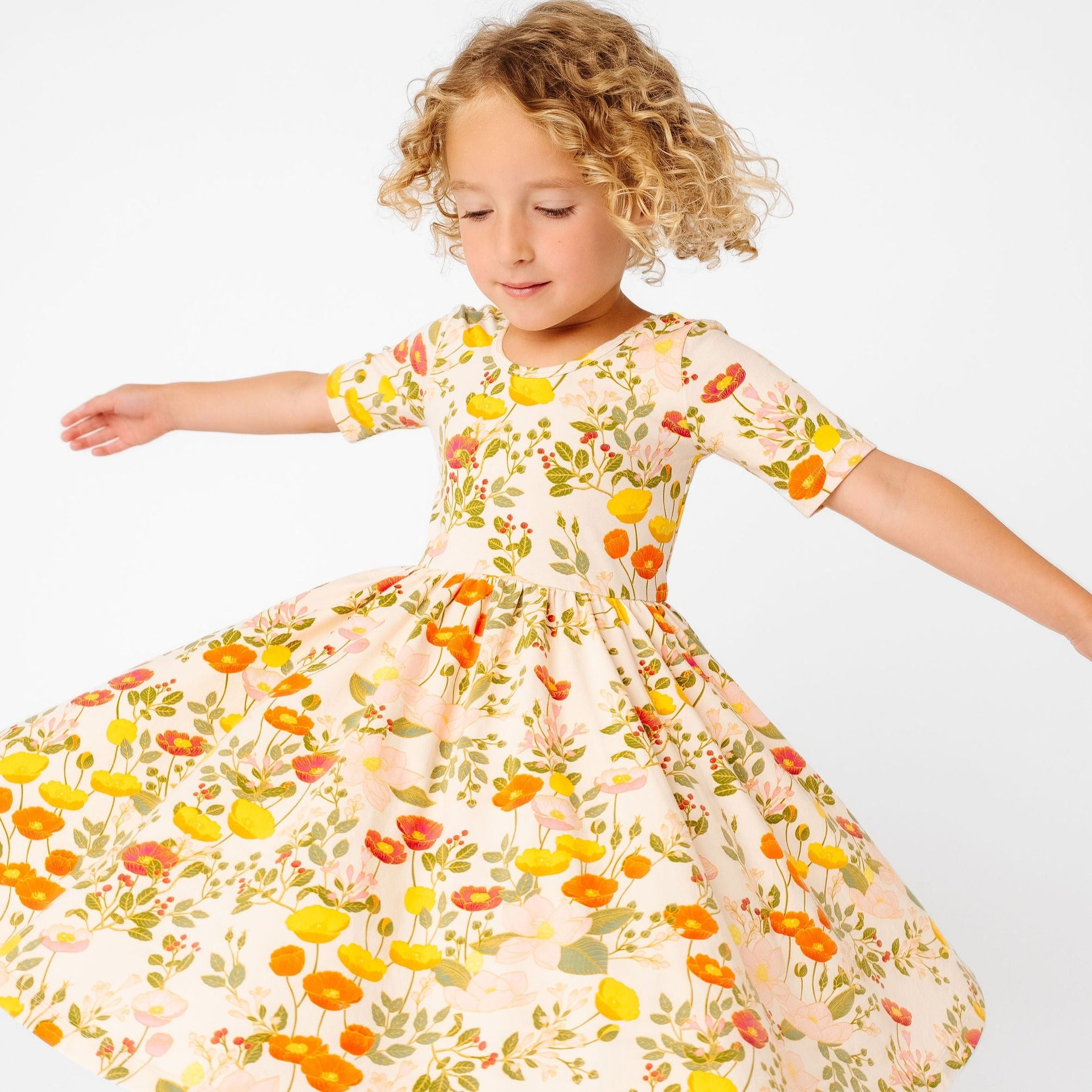 The Short Sleeve Ballet Dress in Botany – Alice + Ames