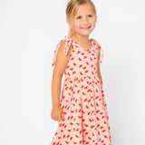 The Bow Tank Ballet Dress in Wild Watermelon