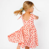 The Bow Tank Ballet Dress in Wild Watermelon