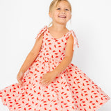 The Bow Tank Ballet Dress in Wild Watermelon