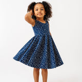 Tank Ballet Dress in Navy Dot