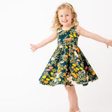 Tank Ballet Dress in Midnight Botany