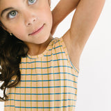 THE TANK SHORTIE JUMPSUIT IN JOSIE PLAID