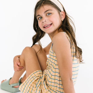 THE TANK SHORTIE JUMPSUIT IN JOSIE PLAID