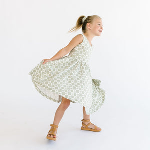 THE TANK BALLET DRESS IN CHECKED FLEUR