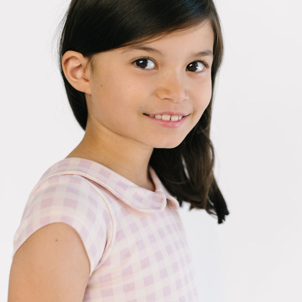 THE PETER PAN BALLET DRESS IN LILAC GINGHAM