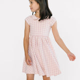 The Peter Pan Ballet Dress in Lilac Gingham