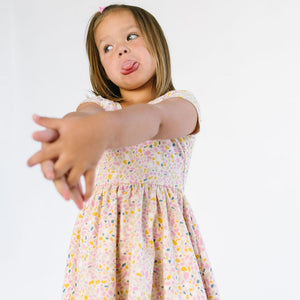 THE SUMMER SLEEVE BALLET DRESS IN SUMMER TERRAZZO