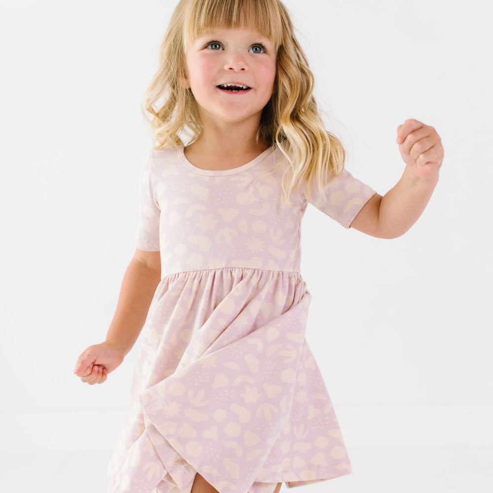 THE SHORT SLEEVE BALLET DRESS IN DESERT MIRAGE