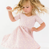 THE SHORT SLEEVE BALLET DRESS IN DESERT MIRAGE