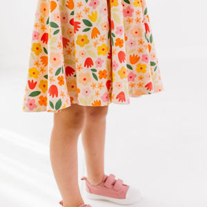 THE SHORT SLEEVE BALLET DRESS IN PETAL PARTY