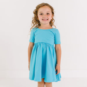 THE SHORT SLEEVE BALLET DRESS IN RAIN