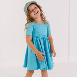 THE SHORT SLEEVE BALLET DRESS IN RAIN