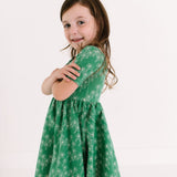 THE SHORT SLEEVE BALLET DRESS IN FRESH FIELDS