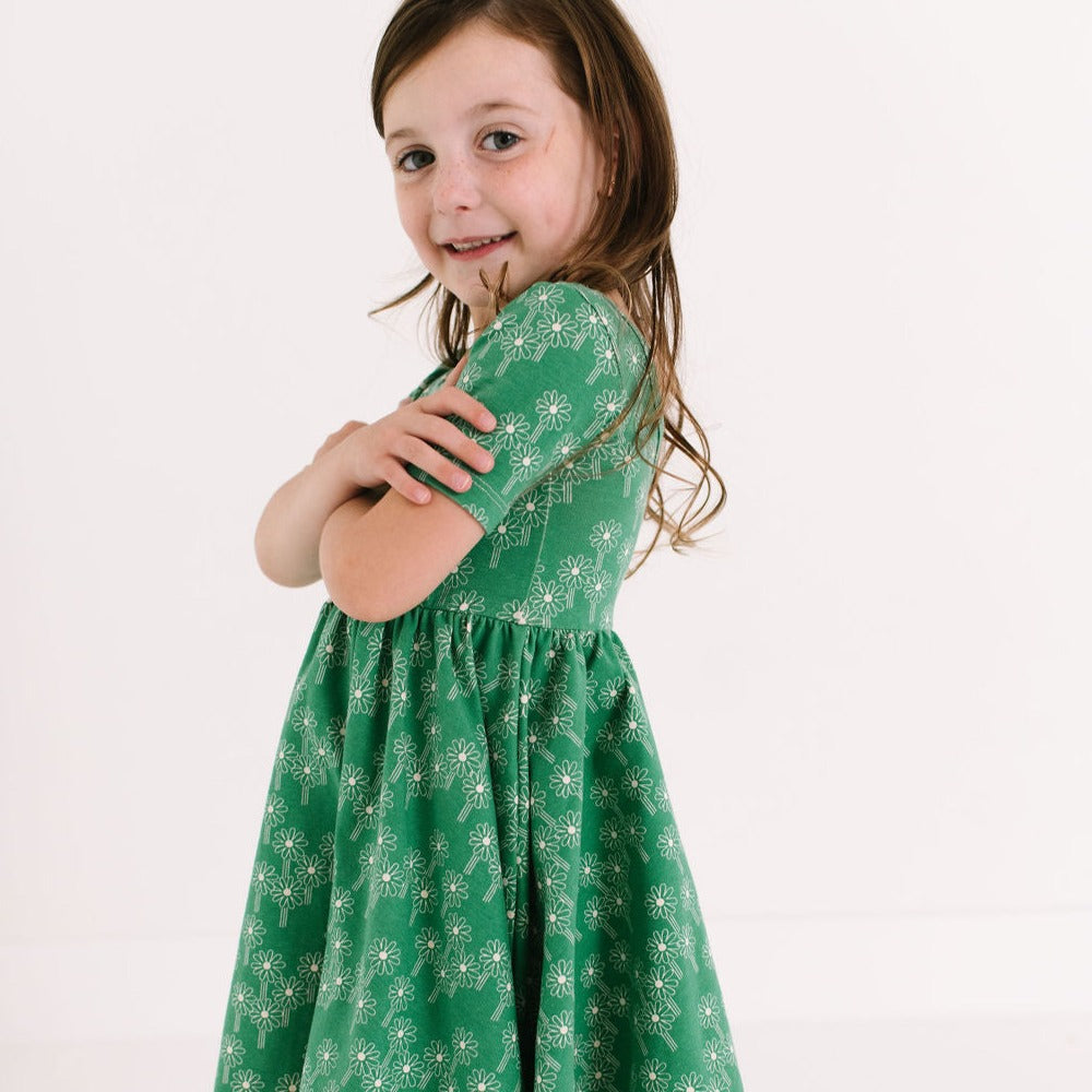 THE SHORT SLEEVE BALLET DRESS IN FRESH FIELDS