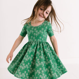 THE SHORT SLEEVE BALLET DRESS IN FRESH FIELDS