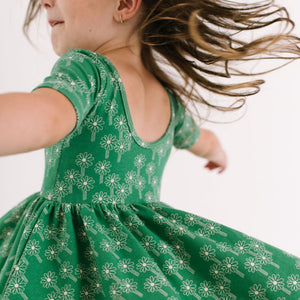 THE SHORT SLEEVE BALLET DRESS IN FRESH FIELDS