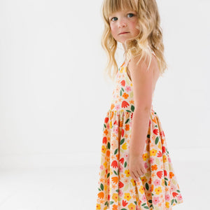 THE PINAFORE DRESS IN PETAL PARTY