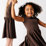 The Peter Pan Ballet Dress in Chocolate