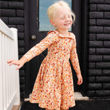 The Long Sleeve Peter Pan Dress in Wonderland
