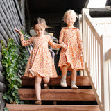 The Long Sleeve Peter Pan Dress in Wonderland
