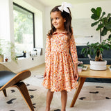 The Long Sleeve Peter Pan Dress in Wonderland
