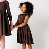 The Peter Pan Ballet Dress in Chocolate