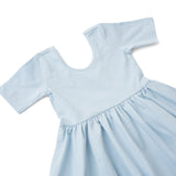 The Short Sleeve Ballet Dress in Cloud