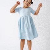 The Short Sleeve Ballet Dress in Cloud