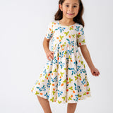 The Short Sleeve Ballet Dress in Very Berry