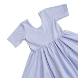The Short Sleeve Ballet Dress in Periwinkle